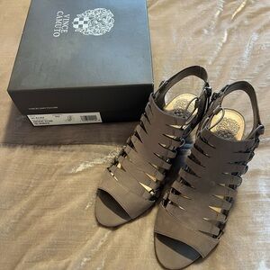 NWT Vince Camuto Taupe Strappy Heels 9